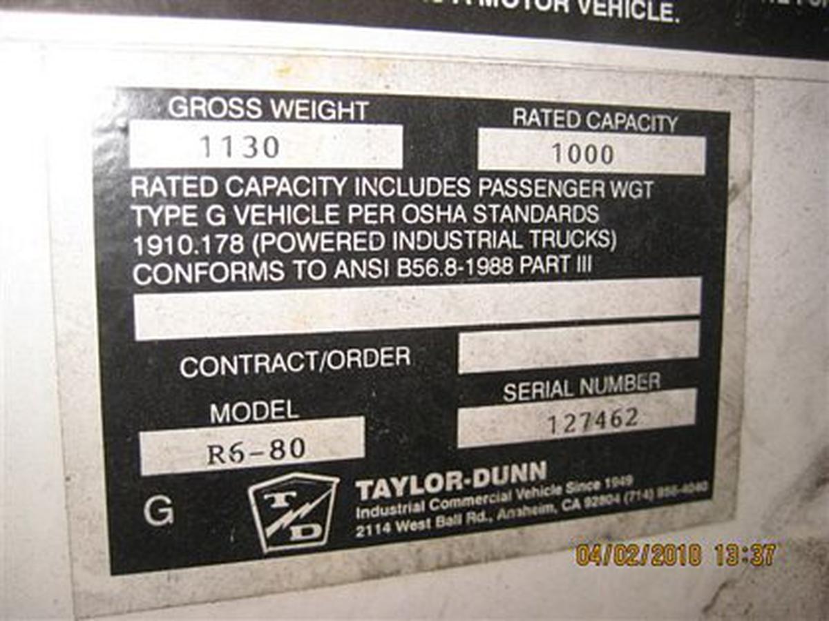 1995 Taylor-Dunn R6-80
