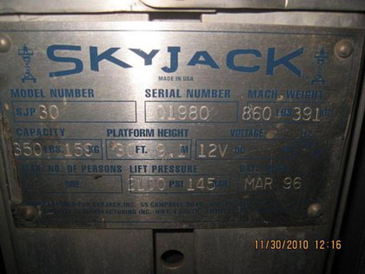 1996 Skyjack Inc. SJP 30