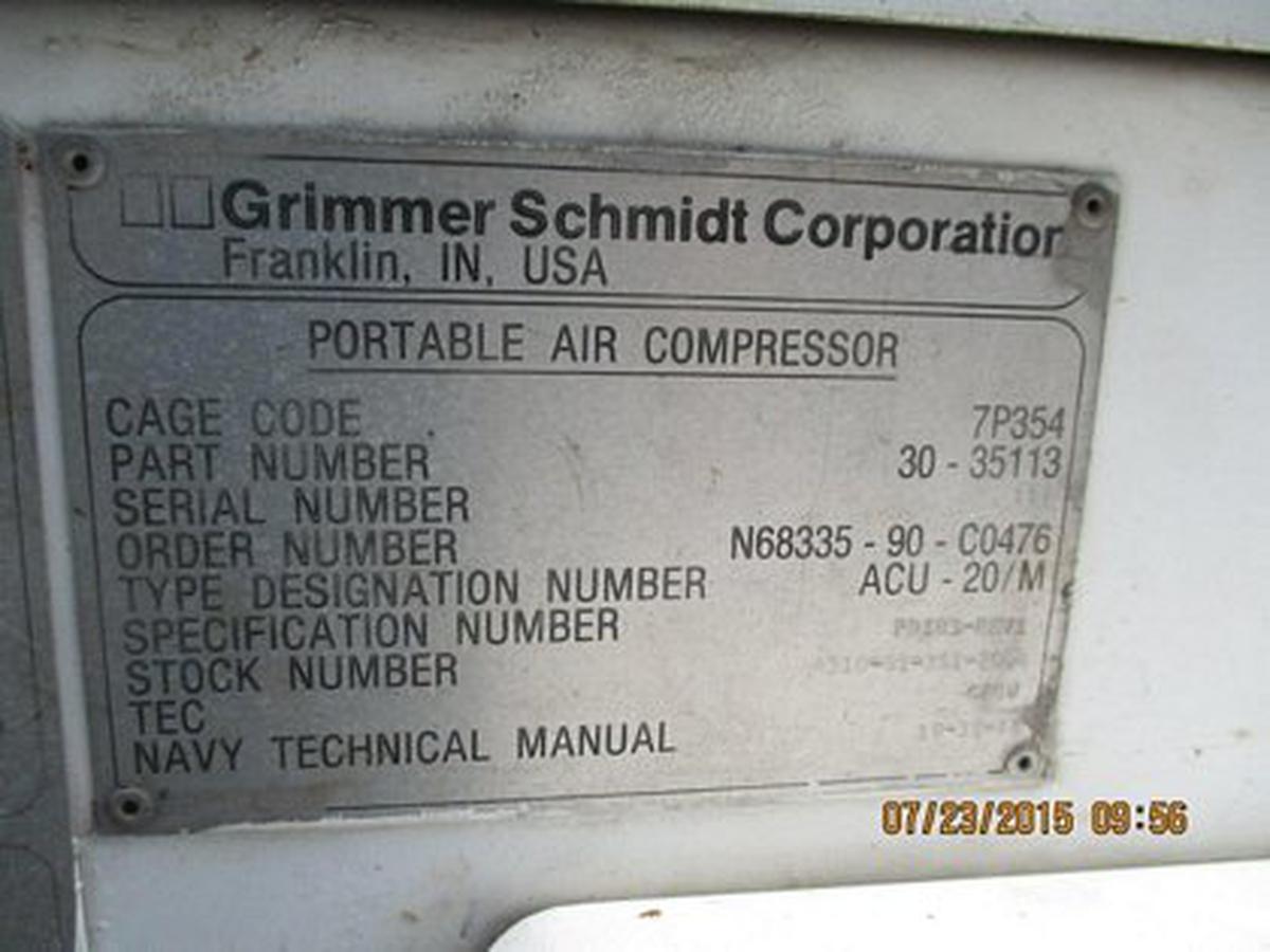Portable Air Compressor Grimmer Schmidt Corp.