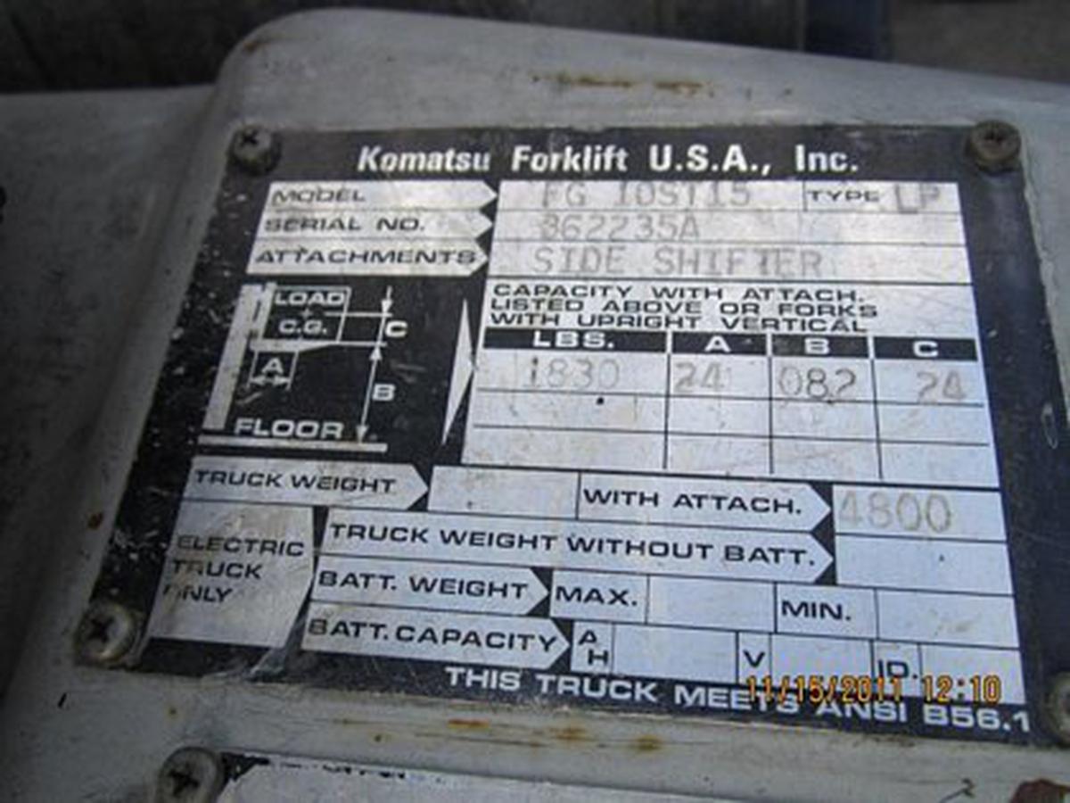 1996 Komatsu FG-10ST15