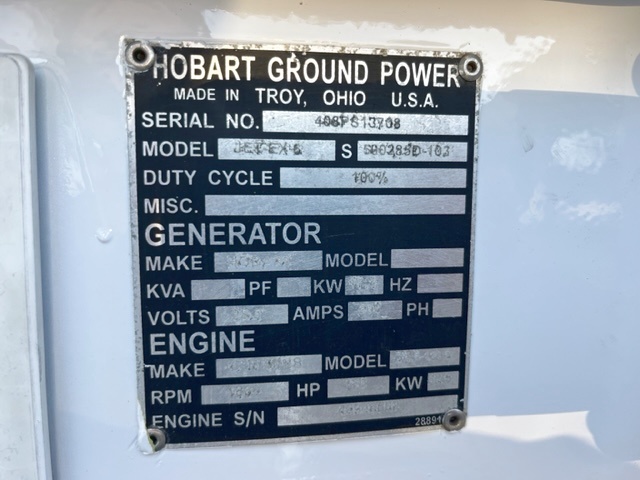 Ground Power Unit Hobart JetEx-6D - 28.5 vdc