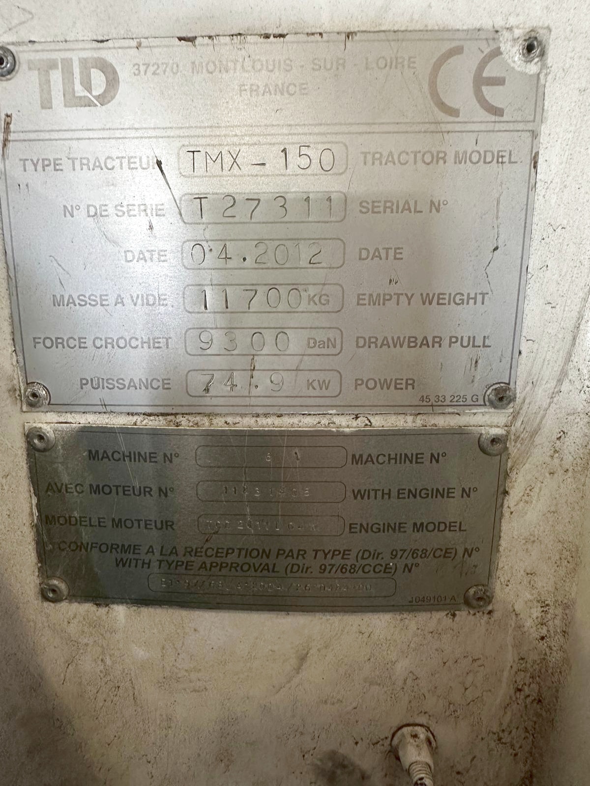 Push Back Tractor TLD TMX-15-12
