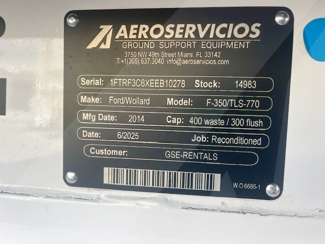 Lavatory Truck Ford/Wollard F-350 with Lift