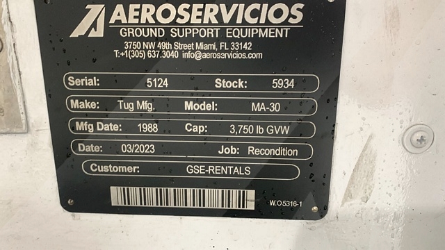 Baggage Tractor Tug MA-30