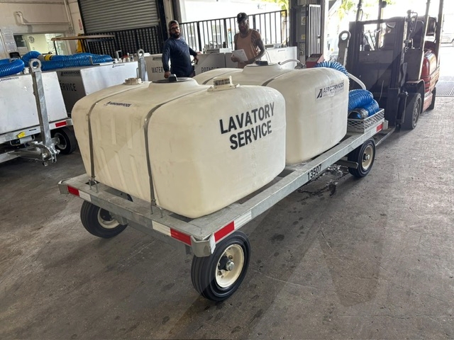 Lavatory Service Cart STD-LC-155-155 Galvanized