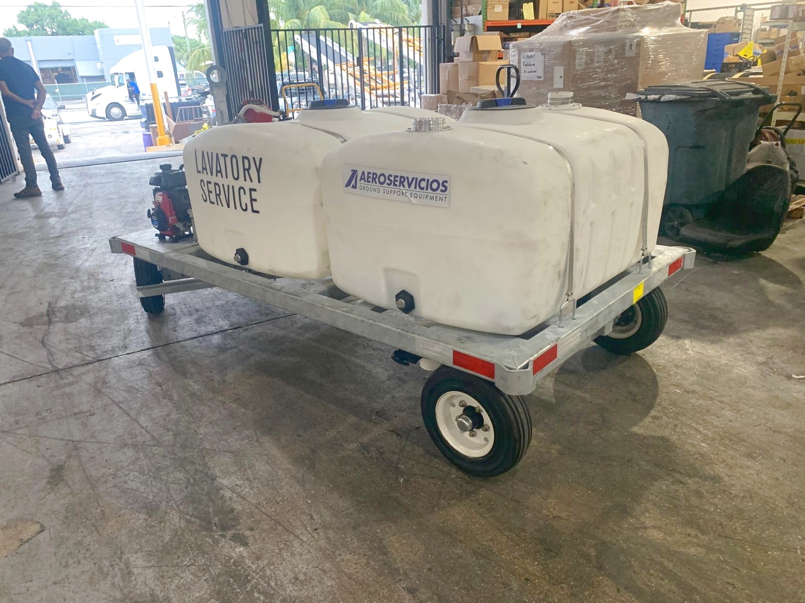 Lavatory Service Cart STD-LC-155-155 Galvanized