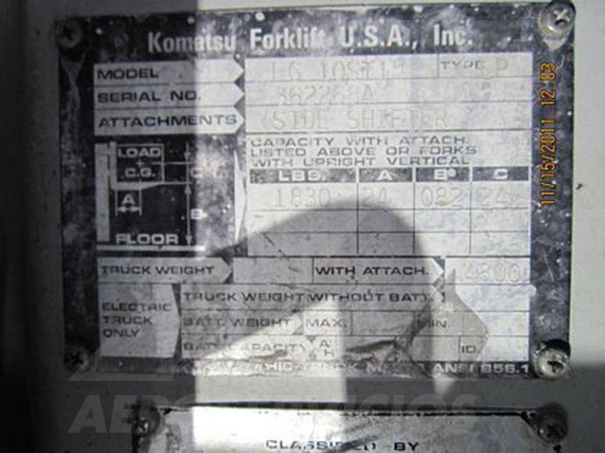 1996 Komatsu FG-10ST15