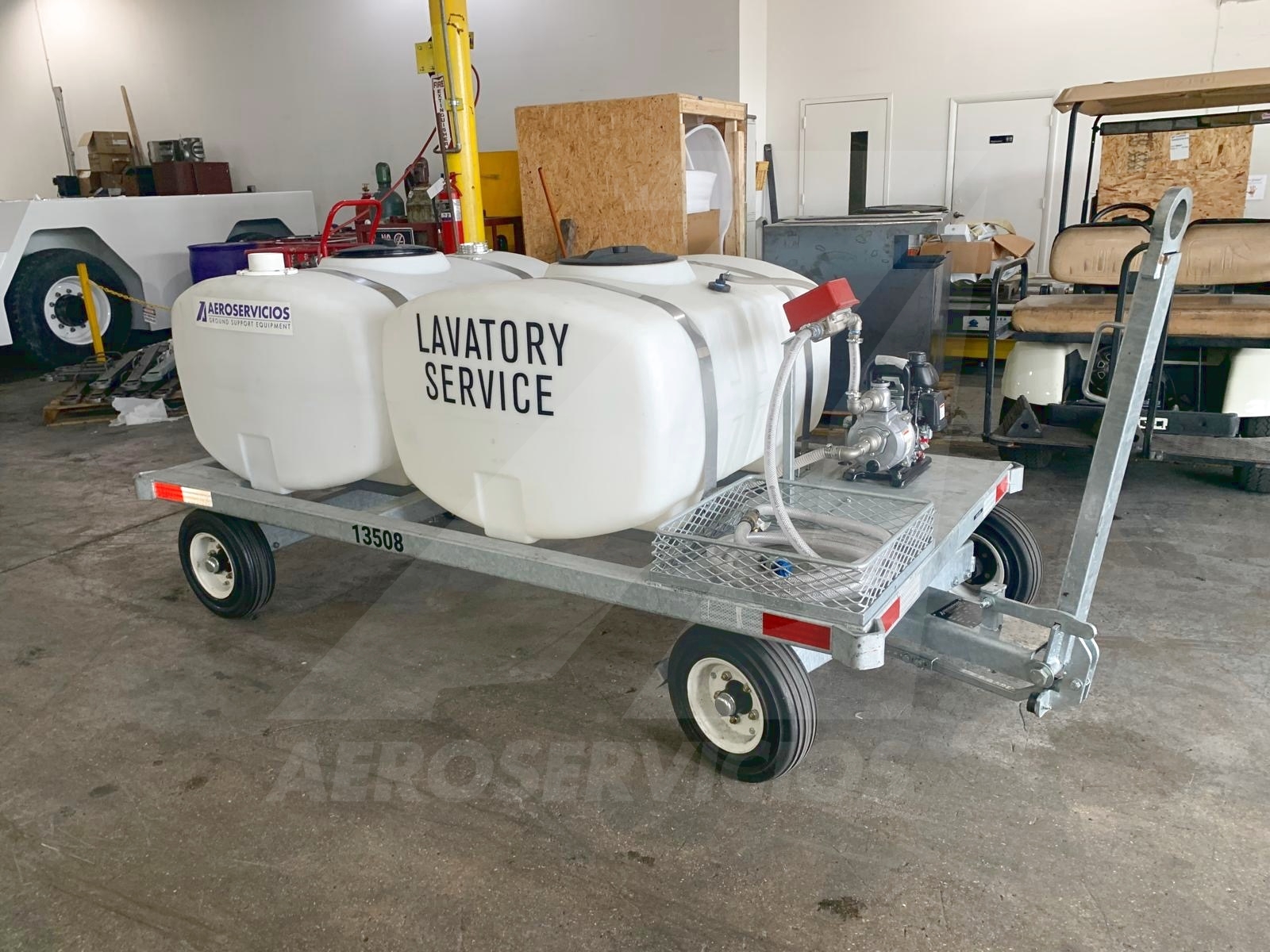 Lavatory Service Cart STD-LC-155-155 Galvanized