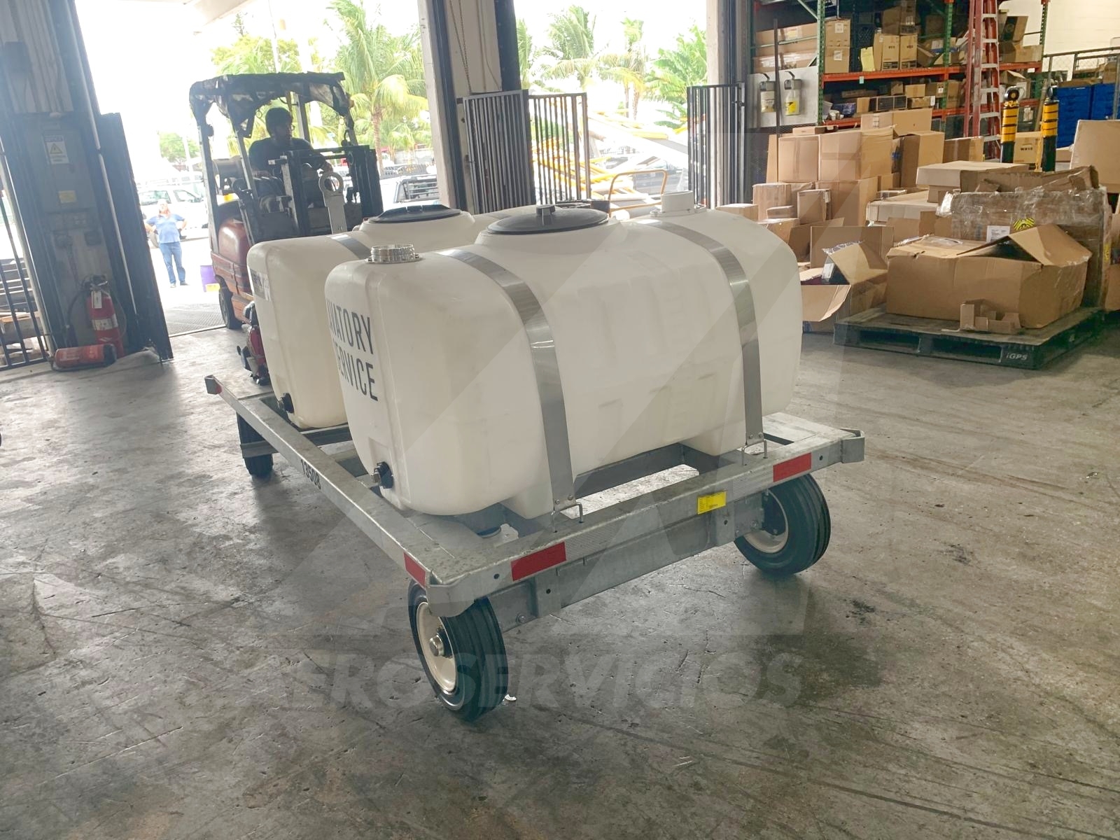 Lavatory Service Cart STD-LC-155-155 Galvanized