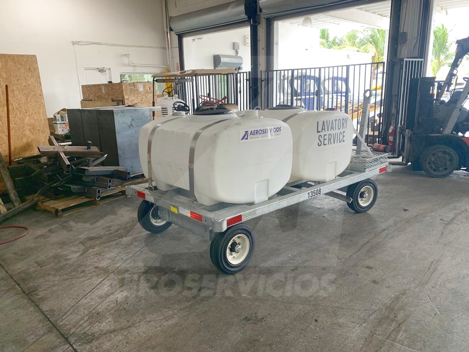 Lavatory Service Cart STD-LC-155-155 Galvanized