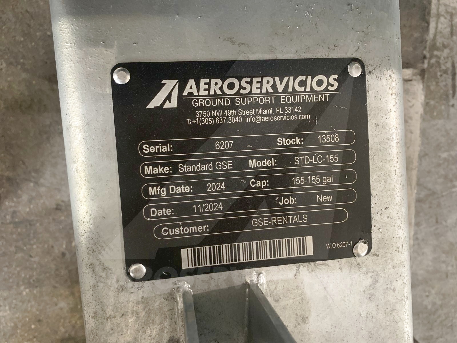 Lavatory Service Cart STD-LC-155-155 Galvanized