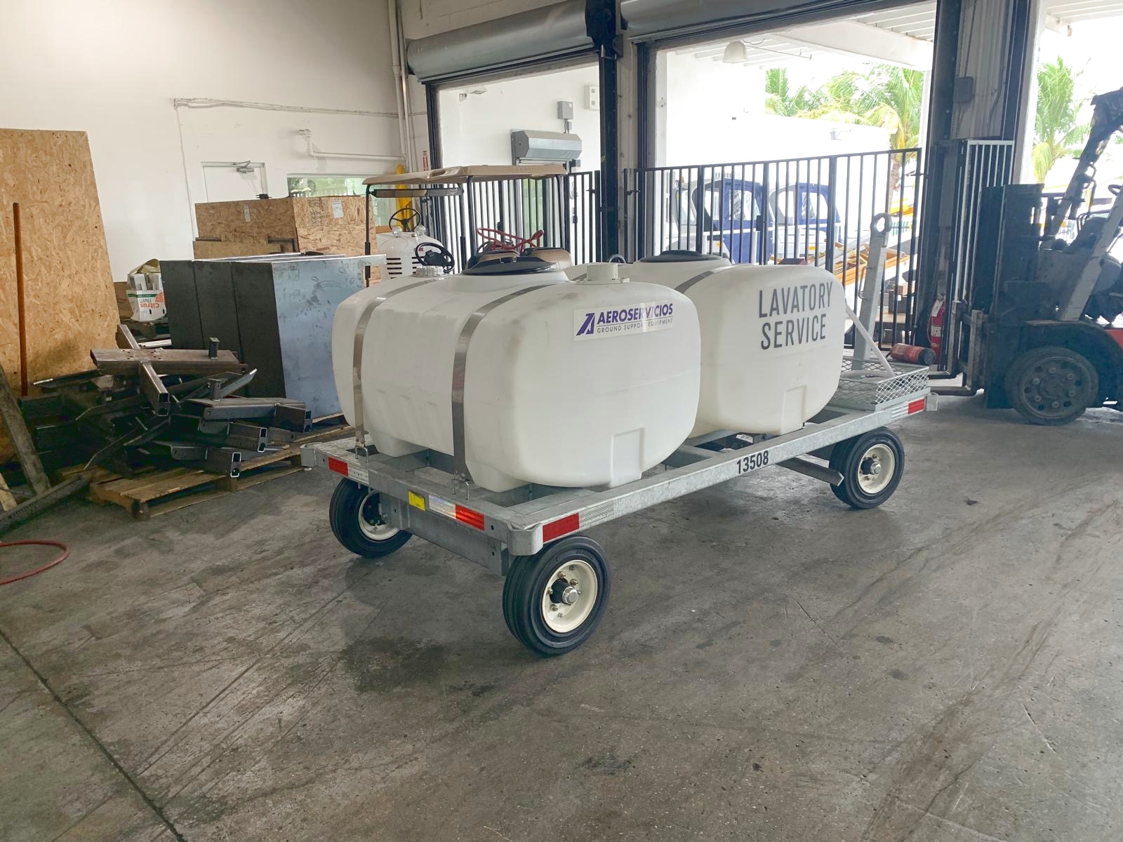 Lavatory Service Cart STD-LC-155-155 Galvanized