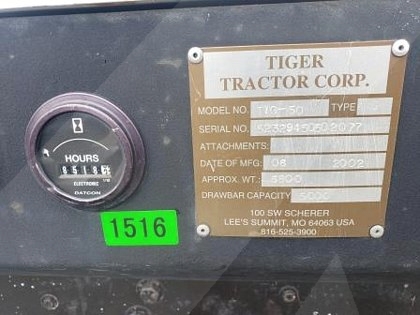 2002 Tiger Tractor Corp. TIG-50