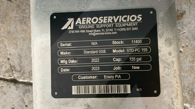 Potable Water Service Cart STD-PC 155 Galvanized