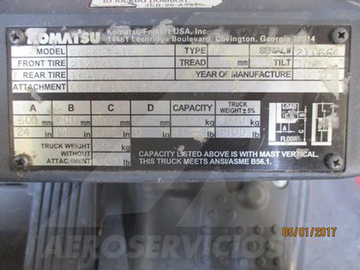2007 Komatsu FG25ST-16
