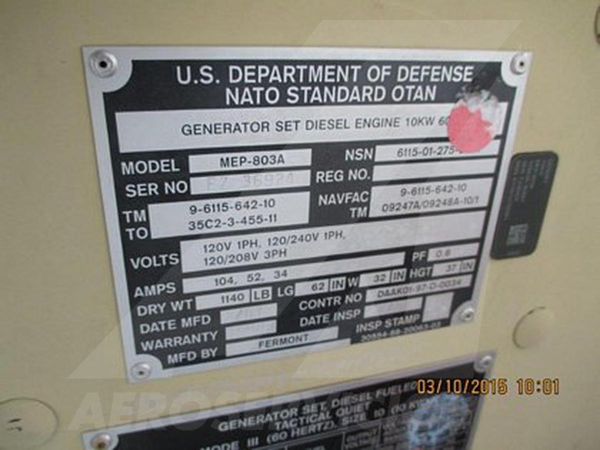 Generator Fermont MEP-803A