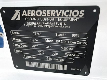 2017 Clyde 15F2790- Open Caster