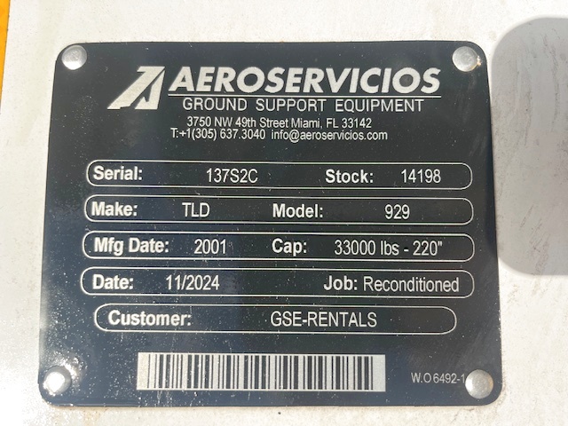 Main Deck Loader TLD 929