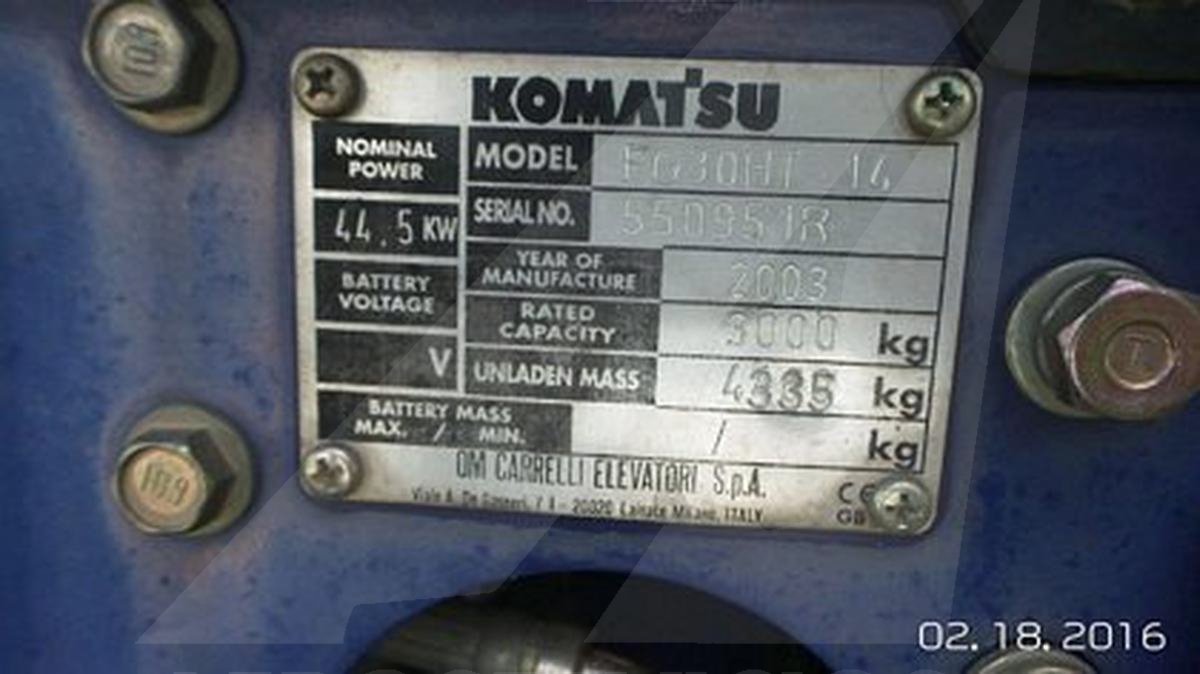 2003 Komatsu FG30HT-14