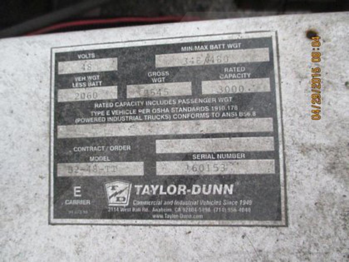 2004 Taylor-Dunn B2-48-TT