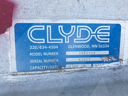 Dollies Clyde 15F2995 Side Load Roller Deck- LD1, LD2 and LD3