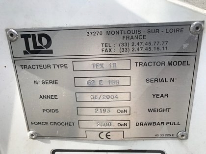 Baggage Tractor Electric TLD TEX-18