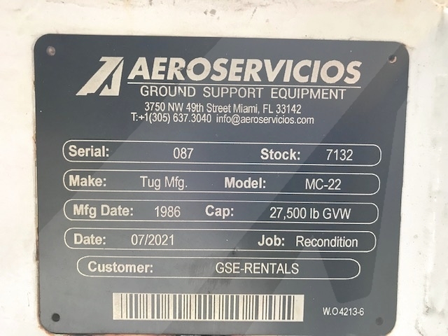 Push Back Tractor Tug MC22