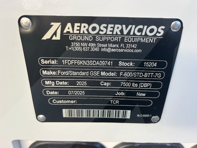 Bob Tail Truck Ford/Standard GSE F-600/STD-BTT-7G