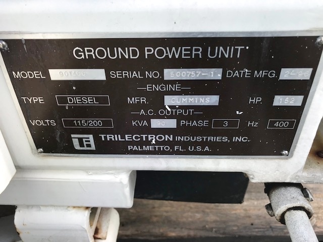 Ground Power Unit Trilectron 90T400 - 90 kVA