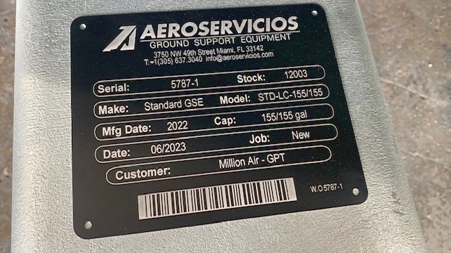 Lavatory Service Cart Standard GSE STD-LC 155/155 Galvanizedw