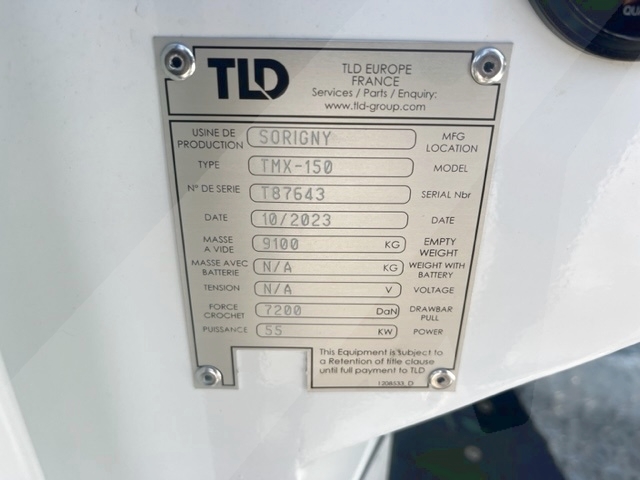 Push Back Tractor TLD TMX-150-15 Tier 4F