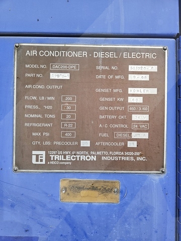 Air Conditioning Unit Trilectron DAC200-DPE + Heater