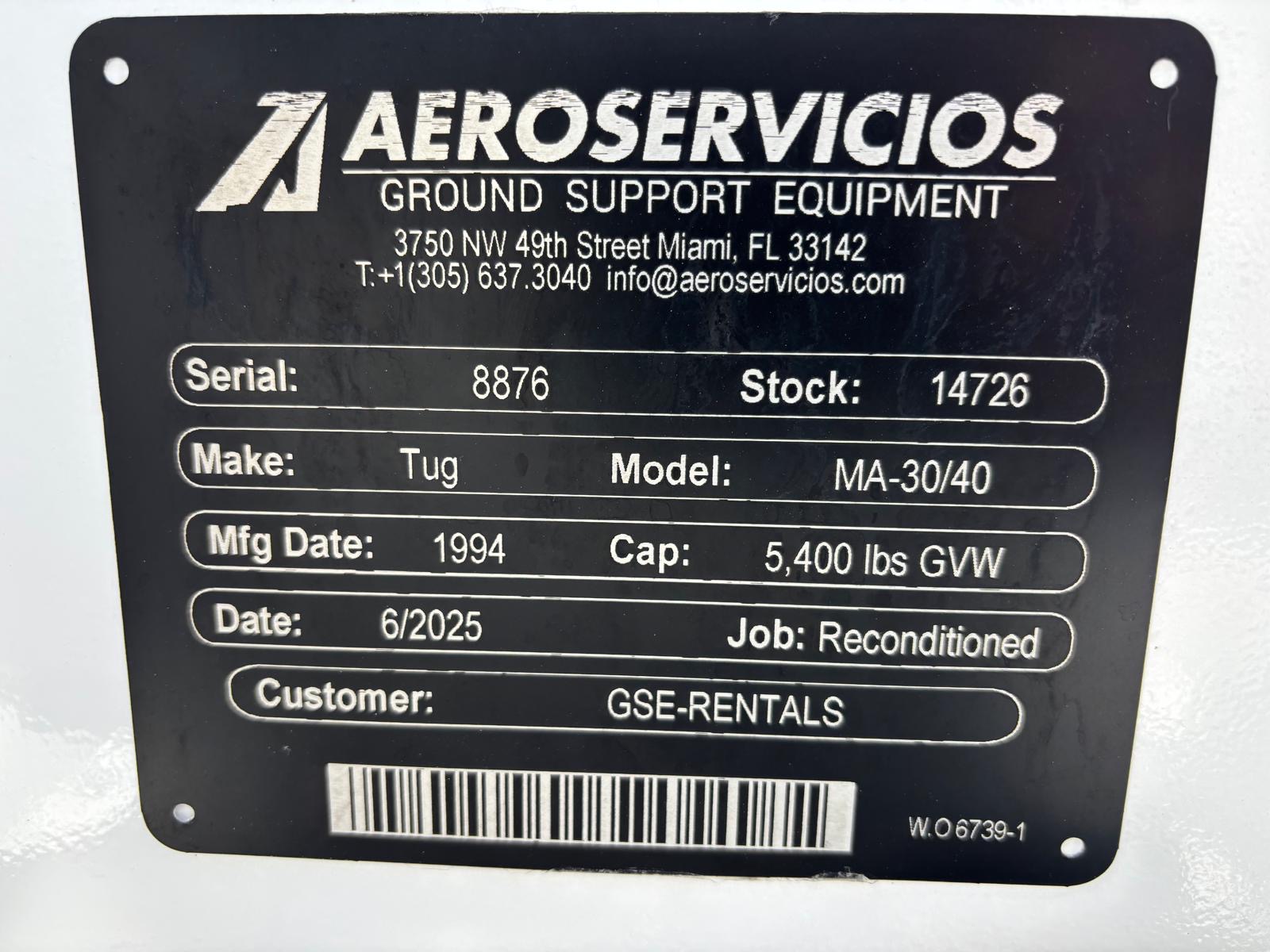 Baggage Tractor Tug MA-30/40 REC