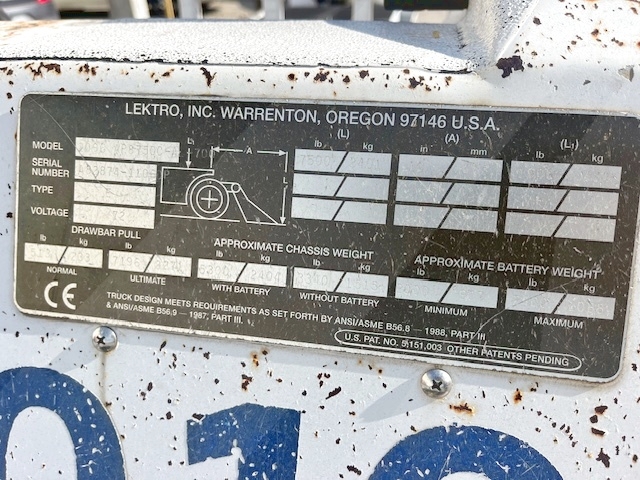 Towbarless Push Back Tractor Lektro AP8750C-AL-700