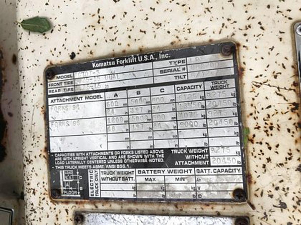 1992 Komatsu FG70T-5