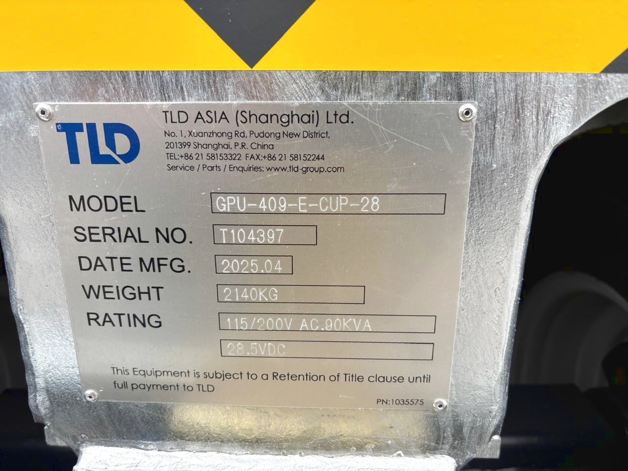 Ground Power Unit TLD GPU 409-E-CUP T3
