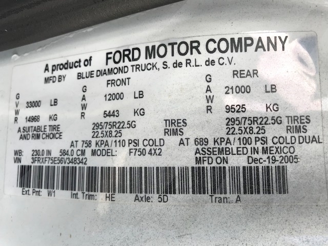 Cabin Service Truck Ford/Tesco F-750/CST 16'