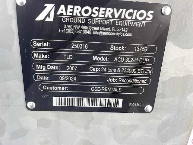 Air Conditioning Unit TLD ACU 302 H-CUP + Heating Unit - 24 Tons