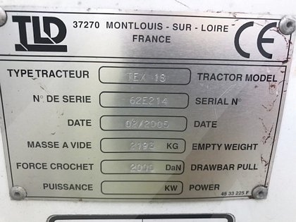 Baggage Tractor Electric TLD TEX-18