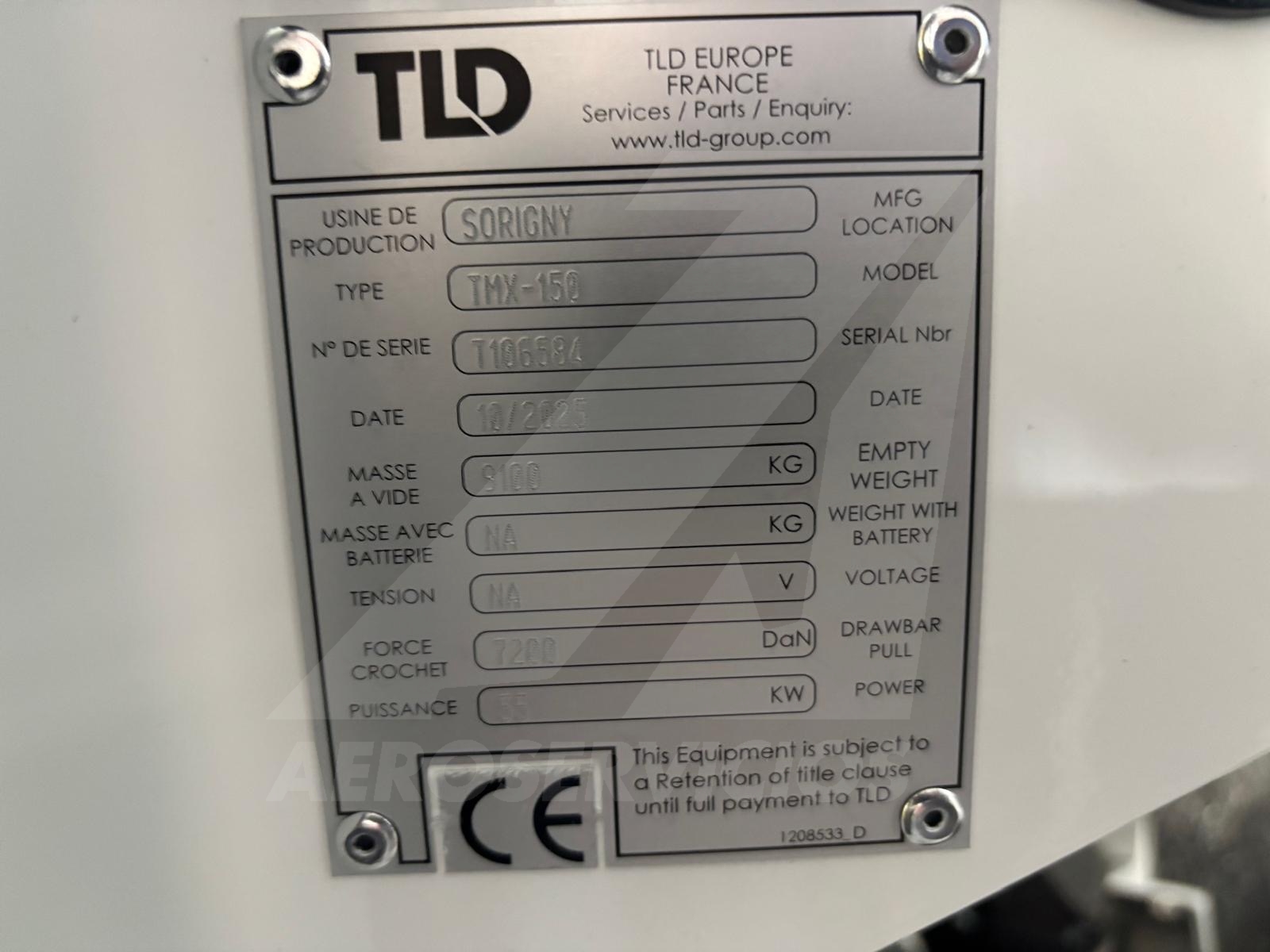 Push Back Tractor TLD TMX-150-9 Tier 4F