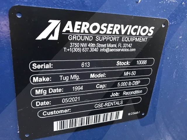 High Speed Utility Tractor Tug MH 50- 5,000 lb DBP