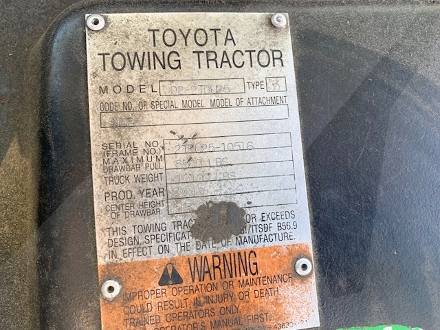 Baggage Tractor Toyota 2TDU25