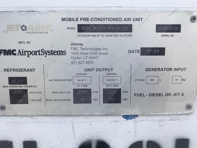 Air Conditioning Unit FMC MPC3000 - 30 Tons