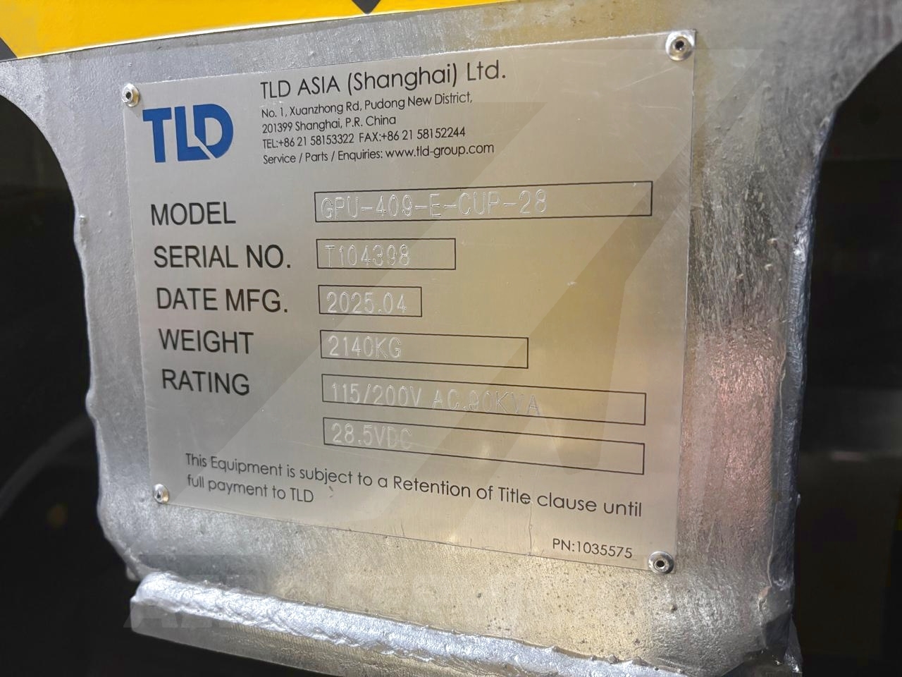 Ground Power Unit TLD GPU 409-E-CUP T3