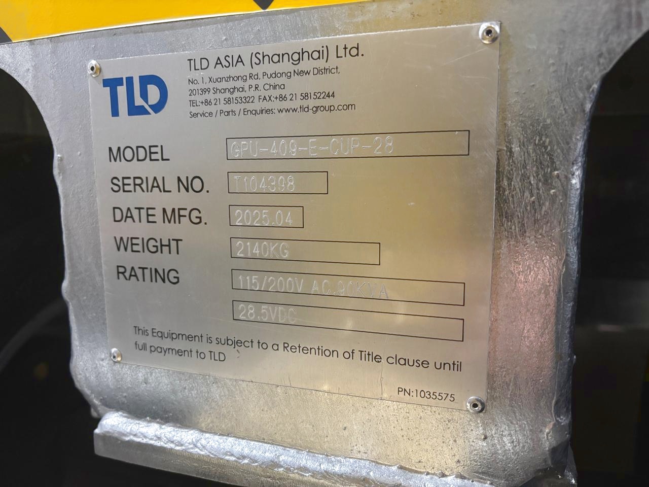 Ground Power Unit TLD GPU 409-E-CUP T3