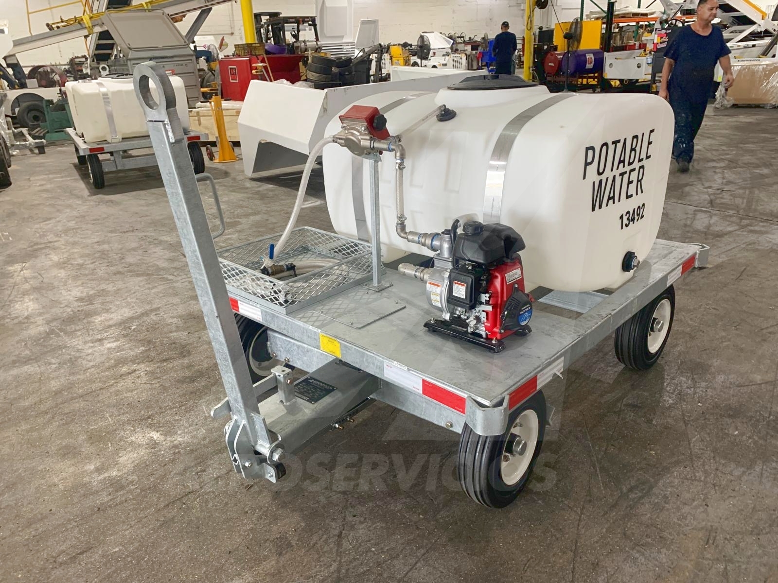 Potable Water Service Cart STD-PC-155 Galvanized