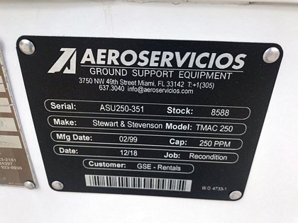 Air Start Unit S&S TMAC 250 - 250 PPM