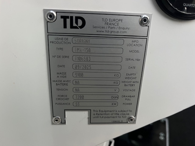 Push Back Tractor TLD TMX-150-9 Tier 4F