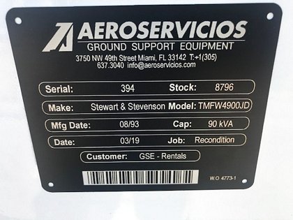 Ground Power Unit S&S TMFW-4900 JD