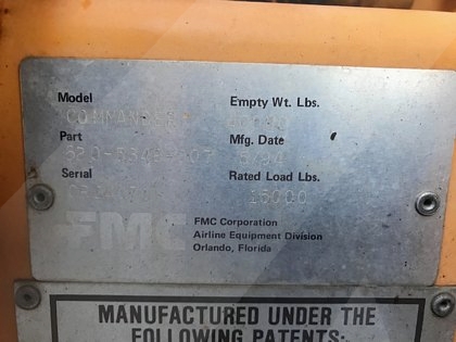 Main Deck Cargo Loader FMC Commander 15 U